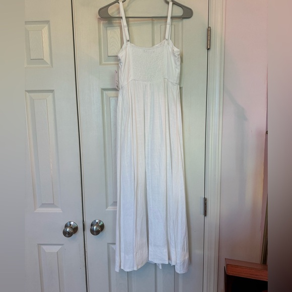 NWT NINE WEST White Linen Blend Cutout Midi Dress XS - Picture 11 of 11